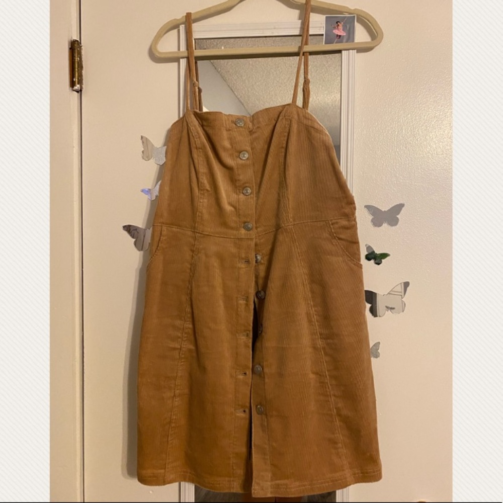 Corduroy button up dress